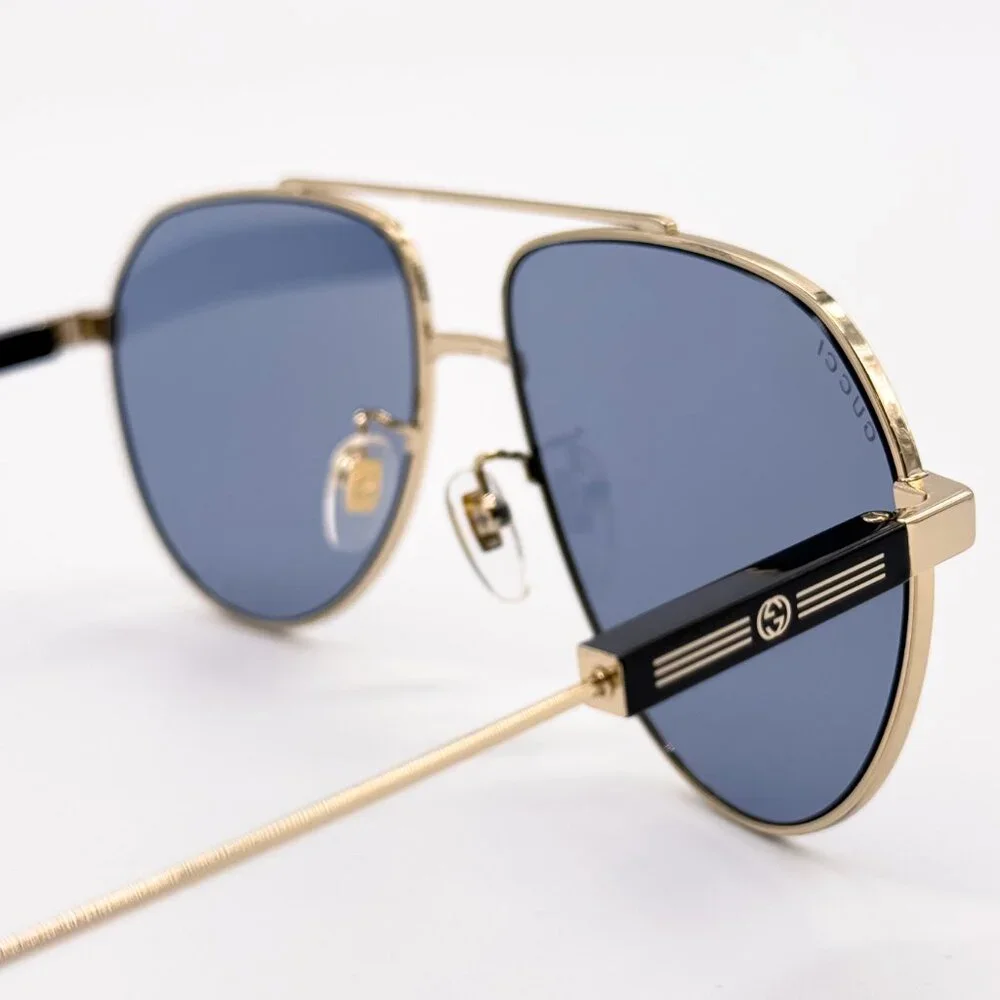 NEW GUCCI GG1311S 003 UNISEX METAL AVIATOR SUNGLASSES